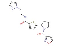 5-[1-(3-isoxazolylcarbonyl)-2-pyrrolidinyl]-N-[2-(1H-pyrazol-1-yl)ethyl]-2-thiophenecarboxamide