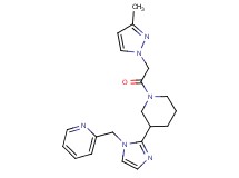 2-[(2-{1-[(3-methyl-1H-pyrazol-1-yl)acetyl]-3-piperidinyl}-1H-imidazol-1-yl)methyl]pyridine
