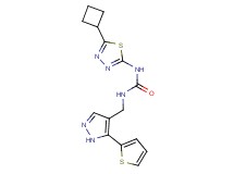 N-(5-cyclobutyl-1,3,4-thiadiazol-2-yl)-N'-{[5-(2-thienyl)-1H-pyrazol-4-yl]methyl}urea