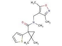 N-[(3,5-dimethylisoxazol-4-yl)methyl]-N,2,2-trimethyl-1-(2-thienyl)cyclopropanecarboxamide