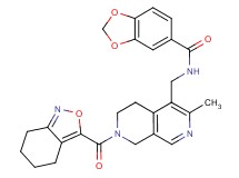 N-{[3-methyl-7-(4,5,6,7-tetrahydro-2,1-benzisoxazol-3-ylcarbonyl)-5,6,7,8-tetrahydro-2,7-naphthyridin-4-yl]methyl}-1,3-benzodioxole-5-carboxamide
