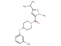 1-[(3-isopropyl-1-methyl-1H-pyrazol-5-yl)carbonyl]-4-[(3-methylphenyl)thio]piperidine