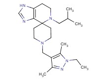 1'-[(1-ethyl-3,5-dimethyl-1H-pyrazol-4-yl)methyl]-5-isobutyl-1,5,6,7-tetrahydrospiro[imidazo[4,5-c]pyridine-4,4'-piperidine]