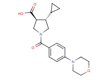 (3S*,4S*)-4-cyclopropyl-1-[4-(4-morpholinyl)benzoyl]-3-pyrrolidinecarboxylic acid