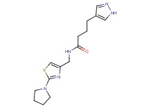 4-(1H-pyrazol-4-yl)-N-[(2-pyrrolidin-1-yl-1,3-thiazol-4-yl)methyl]butanamide