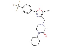 1-cyclohexyl-4-({5-methyl-2-[4-(trifluoromethyl)phenyl]-1,3-oxazol-4-yl}methyl)-2-piperazinone
