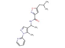 5-isobutyl-N-[1-(5-methyl-1-pyridin-2-yl-1H-pyrazol-4-yl)ethyl]isoxazole-3-carboxamide