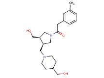 [1-({(3R*,4R*)-4-(hydroxymethyl)-1-[(3-methylphenyl)acetyl]pyrrolidin-3-yl}methyl)piperidin-4-yl]methanol