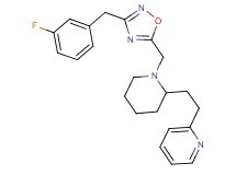 2-[2-(1-{[3-(3-fluorobenzyl)-1,2,4-oxadiazol-5-yl]methyl}-2-piperidinyl)ethyl]pyridine