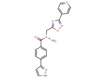 N-methyl-4-(1H-pyrazol-3-yl)-N-{[3-(4-pyridinyl)-1,2,4-oxadiazol-5-yl]methyl}benzamide