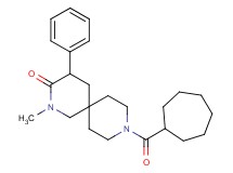 9-(cycloheptylcarbonyl)-2-methyl-4-phenyl-2,9-diazaspiro[5.5]undecan-3-one