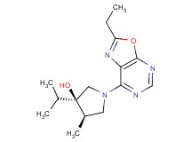 (3R*,4R*)-1-(2-ethyl[1,3]oxazolo[5,4-d]pyrimidin-7-yl)-3-isopropyl-4-methylpyrrolidin-3-ol