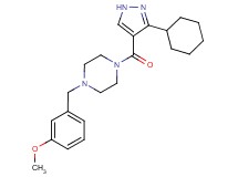 1-[(3-cyclohexyl-1H-pyrazol-4-yl)carbonyl]-4-(3-methoxybenzyl)piperazine