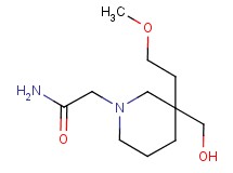 2-[3-(hydroxymethyl)-3-(2-methoxyethyl)-1-piperidinyl]acetamide