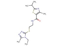 N-{2-[(4-ethyl-5-methyl-4H-1,2,4-triazol-3-yl)thio]ethyl}-2-isopropyl-4-methyl-1,3-thiazole-5-carboxamide