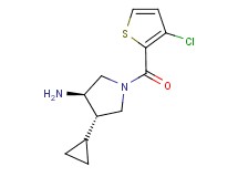 (3R*,4S*)-1-[(3-chloro-2-thienyl)carbonyl]-4-cyclopropylpyrrolidin-3-amine