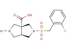 (3aR*,6aR*)-2-[(2-fluorobenzyl)sulfonyl]hexahydropyrrolo[3,4-c]pyrrole-3a(1H)-carboxylic acid