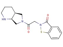 2-{2-[(4aS*,7aS*)-octahydro-6H-pyrrolo[3,4-b]pyridin-6-yl]-2-oxoethyl}-1,2-benzisothiazol-3(2H)-one
