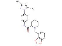 1-(1,3-benzodioxol-4-ylmethyl)-N-[4-(3,5-dimethyl-1H-pyrazol-1-yl)phenyl]-2-piperidinecarboxamide