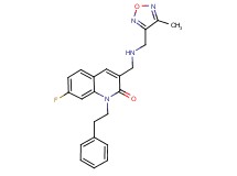 7-fluoro-3-({[(4-methyl-1,2,5-oxadiazol-3-yl)methyl]amino}methyl)-1-(2-phenylethyl)-2(1H)-quinolinone