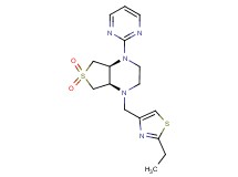 (4aS*,7aR*)-1-[(2-ethyl-1,3-thiazol-4-yl)methyl]-4-pyrimidin-2-yloctahydrothieno[3,4-b]pyrazine 6,6-dioxide
