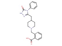 2-({4-[(5-oxo-4-phenyl-4,5-dihydro-1H-1,2,4-triazol-3-yl)methyl]piperidin-1-yl}methyl)benzoic acid