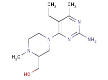 [4-(2-amino-5-ethyl-6-methylpyrimidin-4-yl)-1-methylpiperazin-2-yl]methanol