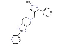 5-[(1-methyl-3-phenyl-1H-pyrazol-4-yl)methyl]-2-pyridin-3-yl-4,5,6,7-tetrahydro-1H-imidazo[4,5-c]pyridine