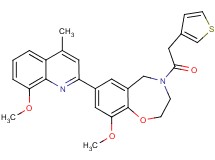 9-methoxy-7-(8-methoxy-4-methyl-2-quinolinyl)-4-(3-thienylacetyl)-2,3,4,5-tetrahydro-1,4-benzoxazepine