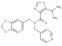 N-(1,3-benzodioxol-5-ylmethyl)-5-isopropyl-N-(pyridin-4-ylmethyl)-1,3-oxazole-4-carboxamide