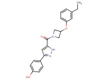 4-(5-{[3-(3-ethylphenoxy)-1-azetidinyl]carbonyl}-1H-pyrazol-3-yl)phenol