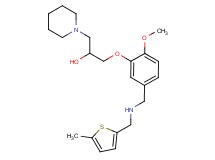 1-[2-methoxy-5-({[(5-methyl-2-thienyl)methyl]amino}methyl)phenoxy]-3-(1-piperidinyl)-2-propanol
