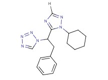 1-[1-(1-cyclohexyl-1H-1,2,4-triazol-5-yl)-2-phenylethyl]-1H-tetrazole