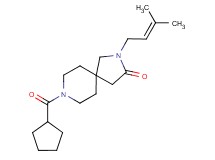 8-(cyclopentylcarbonyl)-2-(3-methylbut-2-en-1-yl)-2,8-diazaspiro[4.5]decan-3-one