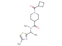 1-(cyclobutylcarbonyl)-N-methyl-N-[1-(4-methyl-1,3-thiazol-2-yl)ethyl]-4-piperidinecarboxamide