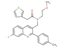 N-{[7-fluoro-2-(4-methylphenyl)-3-quinolinyl]methyl}-N-(2-methoxyethyl)-2-(3-thienyl)acetamide