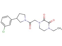 1-{2-[3-(3-chlorophenyl)pyrrolidin-1-yl]-2-oxoethyl}-4-ethylpiperazine-2,3-dione