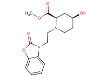 methyl (2R*,4S*)-4-hydroxy-1-[2-(2-oxo-1,3-benzoxazol-3(2H)-yl)ethyl]piperidine-2-carboxylate