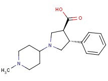 (3S*,4R*)-1-(1-methylpiperidin-4-yl)-4-phenylpyrrolidine-3-carboxylic acid