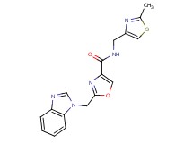 2-(1H-benzimidazol-1-ylmethyl)-N-[(2-methyl-1,3-thiazol-4-yl)methyl]-1,3-oxazole-4-carboxamide