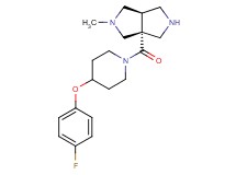 (3aR*,6aR*)-3a-{[4-(4-fluorophenoxy)piperidin-1-yl]carbonyl}-2-methyloctahydropyrrolo[3,4-c]pyrrole