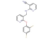 2-({[2-(2,4-difluorophenoxy)pyridin-3-yl]methyl}amino)nicotinonitrile