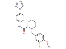 1-(3-fluoro-4-methoxybenzyl)-N-[4-(1H-pyrazol-1-yl)phenyl]-2-piperidinecarboxamide