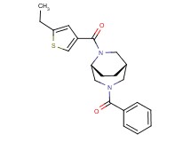 (1S*,5R*)-3-benzoyl-6-[(5-ethyl-3-thienyl)carbonyl]-3,6-diazabicyclo[3.2.2]nonane