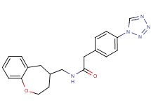 N-(2,3,4,5-tetrahydro-1-benzoxepin-4-ylmethyl)-2-[4-(1H-tetrazol-1-yl)phenyl]acetamide