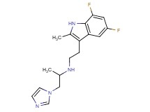 N-[2-(5,7-difluoro-2-methyl-1H-indol-3-yl)ethyl]-1-(1H-imidazol-1-yl)propan-2-amine