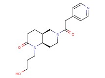 (4aS*,8aR*)-1-(3-hydroxypropyl)-6-(pyridin-4-ylacetyl)octahydro-1,6-naphthyridin-2(1H)-one