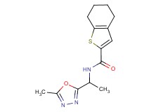N-[1-(5-methyl-1,3,4-oxadiazol-2-yl)ethyl]-4,5,6,7-tetrahydro-1-benzothiophene-2-carboxamide