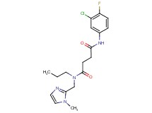 N'-(3-chloro-4-fluorophenyl)-N-[(1-methyl-1H-imidazol-2-yl)methyl]-N-propylsuccinamide