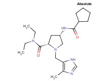 (4S)-4-[(cyclopentylcarbonyl)amino]-N,N-diethyl-1-[(4-methyl-1H-imidazol-5-yl)methyl]-L-prolinamide